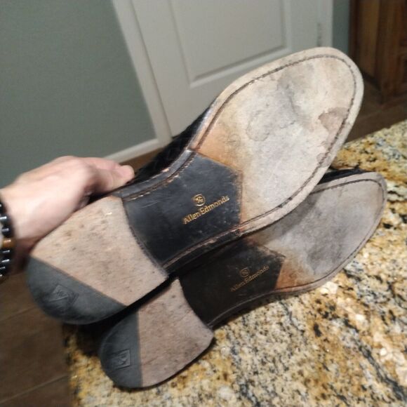 Allen Edmonds Sarasota 1072 Black Leather Weave Penny Loafers Slip On Men's 9.5B - Picture 8 of 15